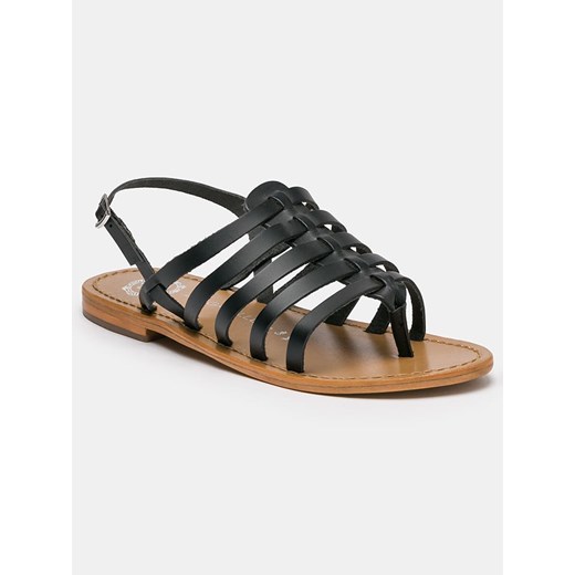 Les BAGATELLES Skórzane sandały &quot;Olleros&quot; w kolorze czarnym Les Bagatelles 38 Limango Polska promocyjna cena