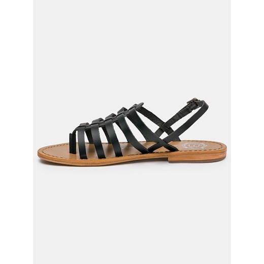 Les BAGATELLES Skórzane sandały &quot;Olleros&quot; w kolorze czarnym Les Bagatelles 38 wyprzedaż Limango Polska