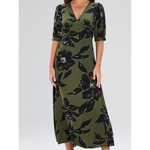 Sinsay - Sukienka w kwiaty - wielobarwny Sinsay L Sinsay