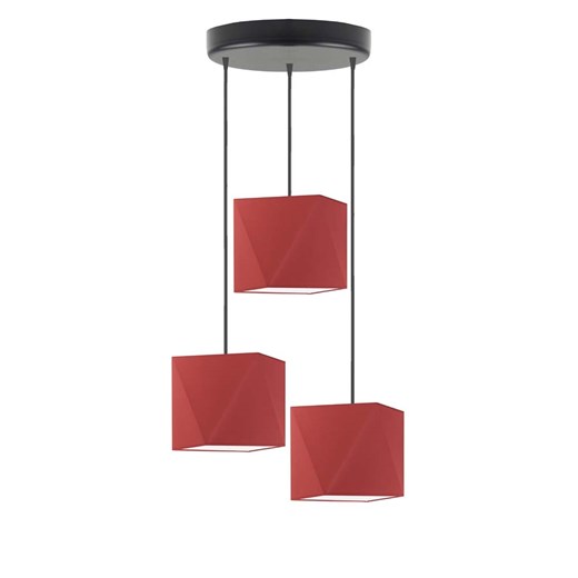 Geometryczna lampa wisząca MAJORKA w kolorze czerwonym ze sklepu Lysne w kategorii Lampy wiszące - zdjęcie 185506805