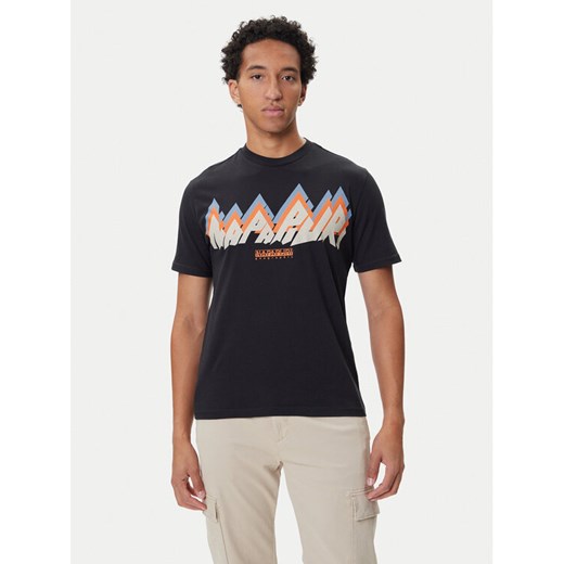 Napapijri T-Shirt Fiemme NP0A88T5 Czarny Regular Fit ze sklepu MODIVO w kategorii T-shirty męskie - zdjęcie 185507519