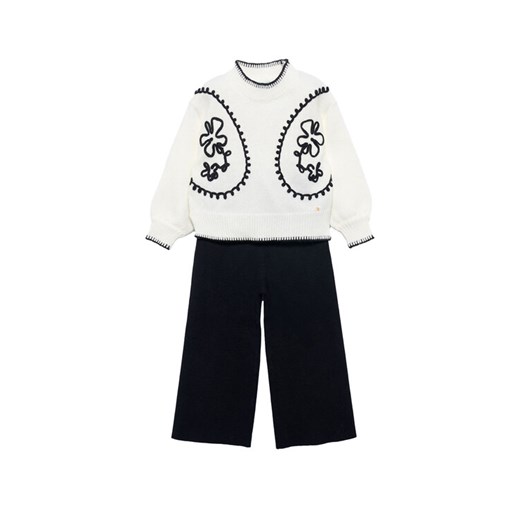 Abel & Lula Komplet sweter i spodnie materiałowe 5729 Czarny Regular Fit ze sklepu MODIVO w kategorii Komplety dziewczęce - zdjęcie 185507538