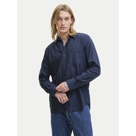 Jack&Jones Koszula Classic Melange 12278416 Granatowy Regular Fit ze sklepu MODIVO w kategorii Koszule męskie - zdjęcie 185507617