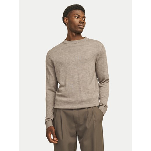 Jack&Jones Sweter Merino 12216817 Szary Regular Fit ze sklepu MODIVO w kategorii Swetry męskie - zdjęcie 185507648