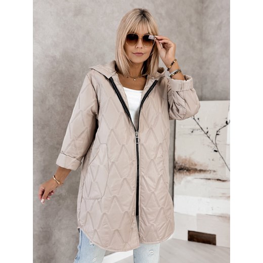 kurtka fjorden ciemnobeżowa one size ze sklepu UBRA w kategorii Kurtki damskie - zdjęcie 185508715