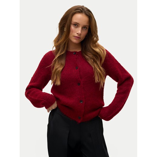 Vero Moda Kardigan Novah 10320496 Czerwony Regular Fit ze sklepu MODIVO w kategorii Swetry damskie - zdjęcie 185510439