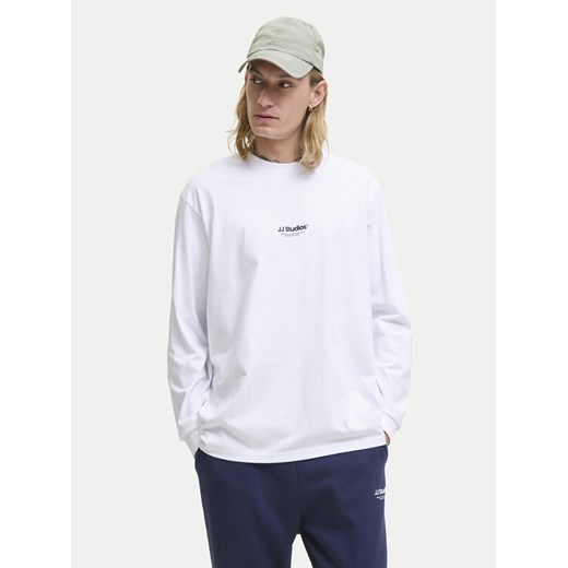 Jack&Jones Longsleeve Soho 12278788 Biały Relaxed Fit ze sklepu MODIVO w kategorii T-shirty męskie - zdjęcie 185510478