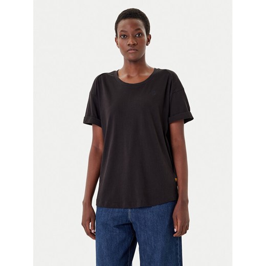 G-Star Raw T-Shirt Rolled Up D24524-4107 Czarny Loose Fit ze sklepu MODIVO w kategorii Bluzki damskie - zdjęcie 185510515