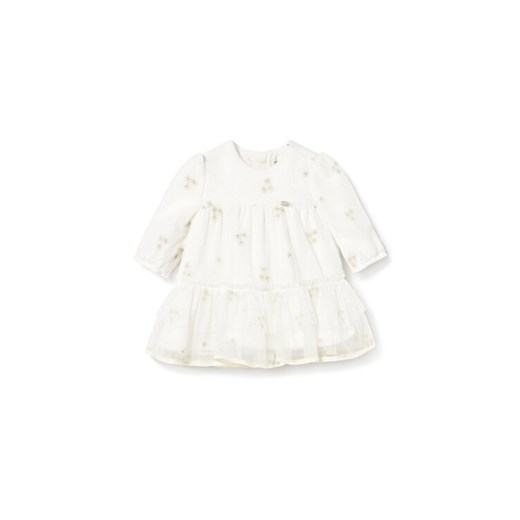 Mayoral Sukienka elegancka 2817 Écru Regular Fit ze sklepu MODIVO w kategorii Sukienki dziewczęce - zdjęcie 185510516