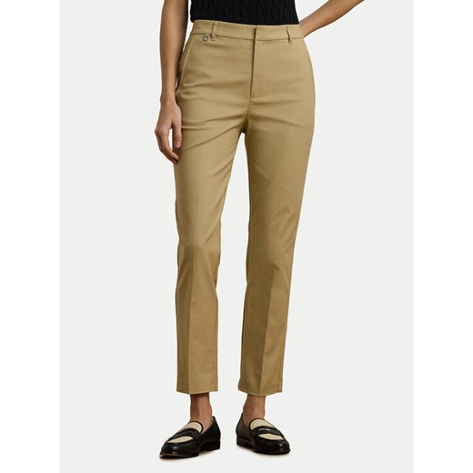 LAUREN RALPH LAUREN Spodnie materiałowe 200811955006 Beżowy Skinny Fit ze sklepu MODIVO w kategorii Spodnie damskie - zdjęcie 185510546