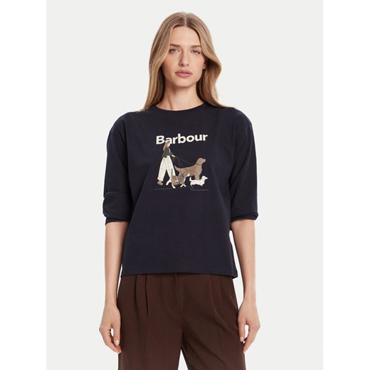 Barbour Bluzka Woodhouse LTS0686NY73 Granatowy Regular Fit ze sklepu MODIVO w kategorii Bluzki damskie - zdjęcie 185510568