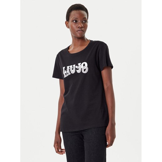 Liu Jo Sport T-Shirt TF5280 JS923 Czarny Regular Fit ze sklepu MODIVO w kategorii Bluzki damskie - zdjęcie 185510596