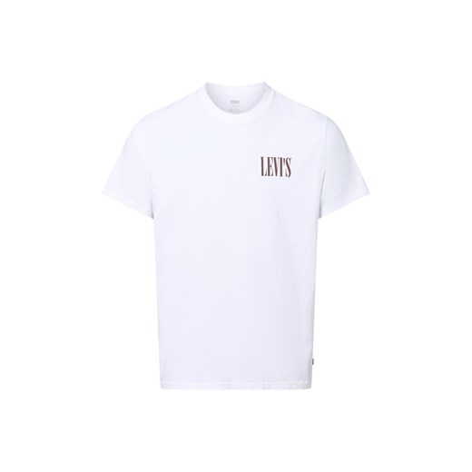 Levi's T-shirt męski Mężczyźni Bawełna biały jednolity ze sklepu vangraaf w kategorii T-shirty męskie - zdjęcie 185512435