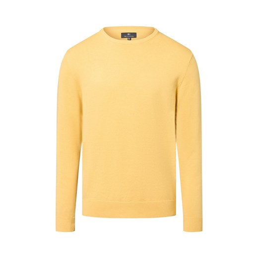Nils Sundström Męski sweter Mężczyźni Bawełna kukurydziany jednolity ze sklepu vangraaf w kategorii Swetry męskie - zdjęcie 185512455