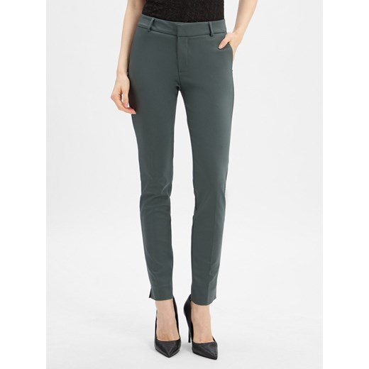 MOS MOSH Spodnie Kobiety Bawełna jodłowy jednolity ze sklepu vangraaf w kategorii Spodnie damskie - zdjęcie 185512479