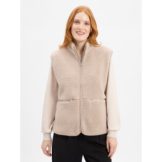 Marie Lund Damska kamizelka z pluszowym futerkiem Kobiety kitt jednolity Marie Lund M vangraaf