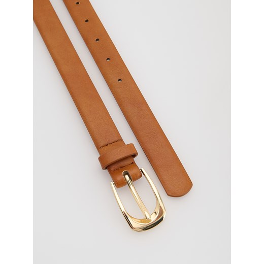 Reserved - Pasek z klamrą - karminowy Reserved XS Reserved