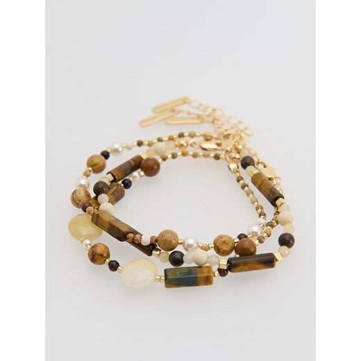 Reserved - Zestaw bransoletek z koralikami - wielobarwny Reserved ONE SIZE Reserved