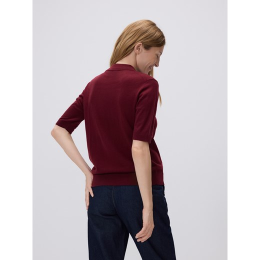 Reserved - Sweter z wełną - burgundowy Reserved XL Reserved