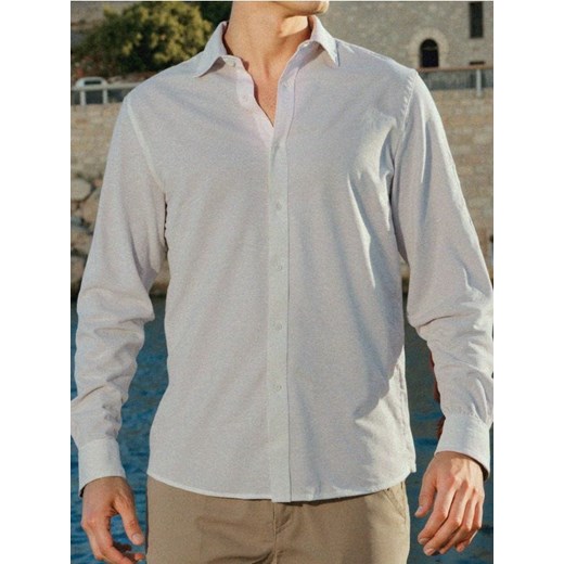Sinsay - Koszula regular fit - biały ze sklepu Sinsay w kategorii Koszule męskie - zdjęcie 185513875