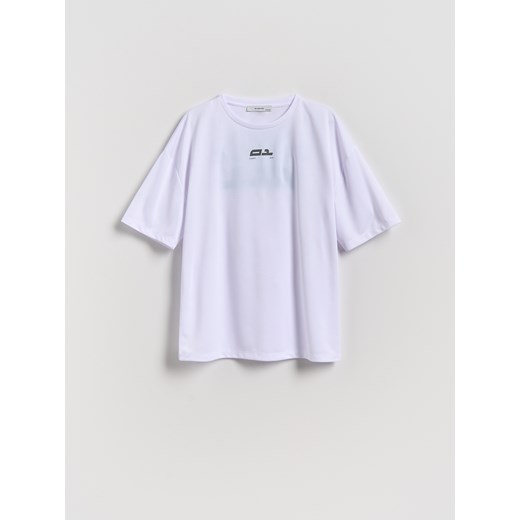 Reserved - Szybkoschnący t-shirt z nadrukiem - biały ze sklepu Reserved w kategorii T-shirty chłopięce - zdjęcie 185514576