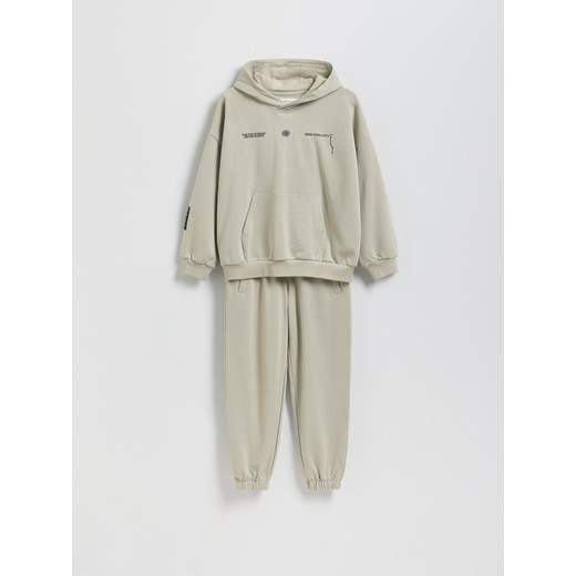 Reserved - Bawełniany komplet - jasnozielony ze sklepu Reserved w kategorii Komplety chłopięce - zdjęcie 185514615