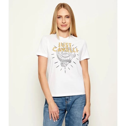 Just Cavalli T-shirt | Regular Fit ze sklepu Gomez Fashion Store w kategorii Bluzki damskie - zdjęcie 185515169