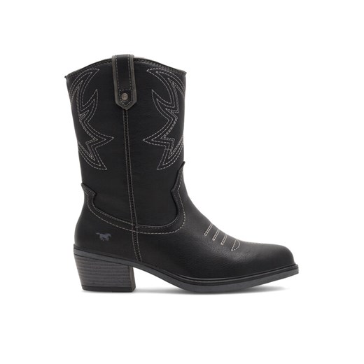 Kowbojki Mustang 1478-503 Czarny ze sklepu eobuwie.pl w kategorii Kozaki damskie - zdjęcie 185516607