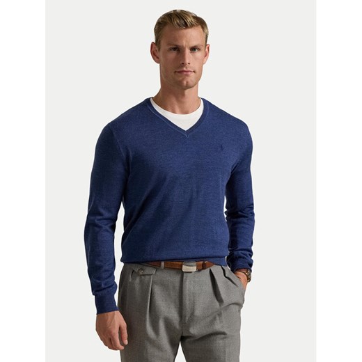 Polo Ralph Lauren Sweter 710946142006 Granatowy Slim Fit ze sklepu MODIVO w kategorii Swetry męskie - zdjęcie 185517319