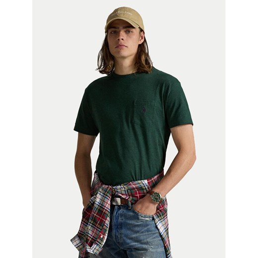 Polo Ralph Lauren T-Shirt 710671438460 Zielony Custom Slim Fit ze sklepu MODIVO w kategorii T-shirty męskie - zdjęcie 185517325
