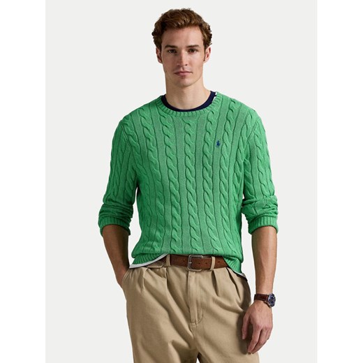 Polo Ralph Lauren Sweter 710775885523 Zielony Regular Fit ze sklepu MODIVO w kategorii Swetry męskie - zdjęcie 185517329