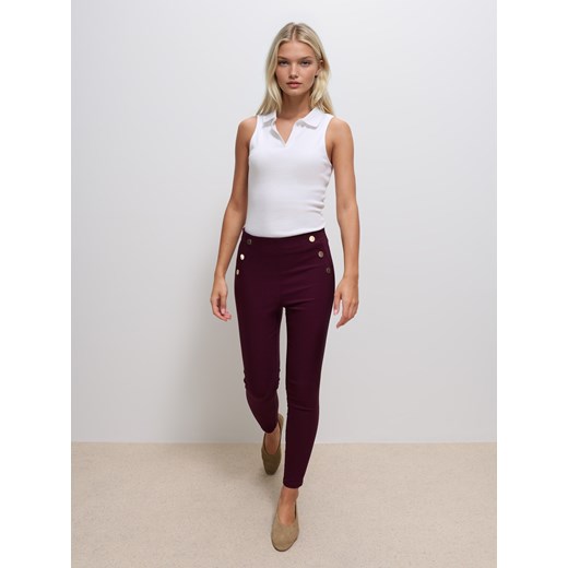 Mohito - Bordowe spodnie skinny - kasztanowy Mohito 32 Mohito