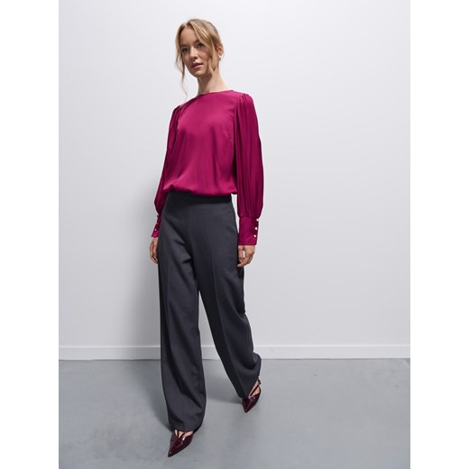 Mohito - Różowa bluzka z wiskozy - ciemny fiolet Mohito 40 Mohito
