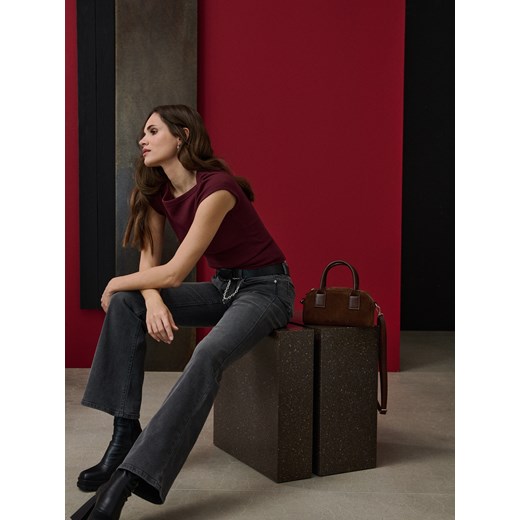 Sinsay - Torebka z długim paskiem - brązowy Sinsay One Size Sinsay