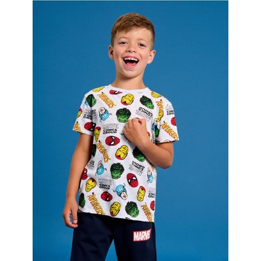 Sinsay - Koszulka z krótkim rękawem ze wzorem Marvel Comics - szary ze sklepu Sinsay w kategorii T-shirty chłopięce - zdjęcie 185518796