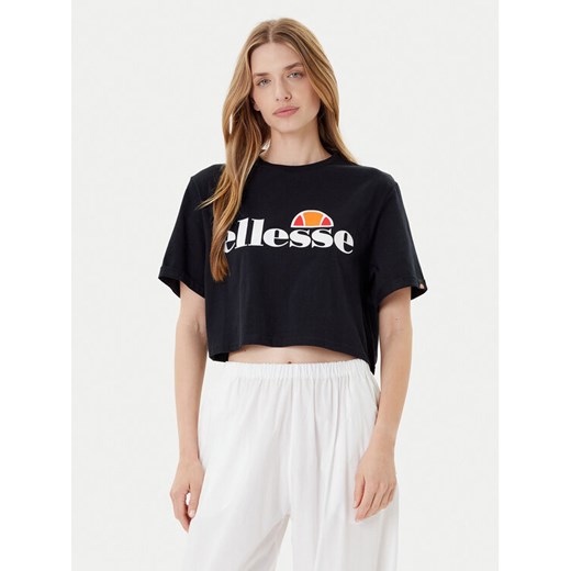 Ellesse T-Shirt Alberta Crop SGS04484 Czarny Regular Fit ze sklepu MODIVO w kategorii Bluzki damskie - zdjęcie 185519668