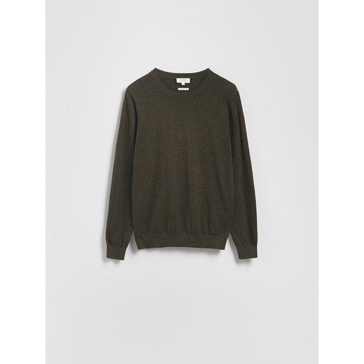 Reserved - Sweter z domieszką kaszmiru - zielony ze sklepu Reserved w kategorii Swetry męskie - zdjęcie 185520457