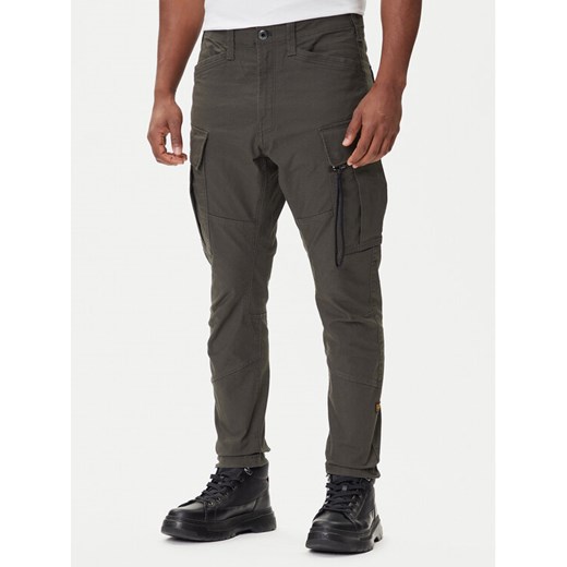 G-Star Raw Spodnie materiałowe Zip Pocket 3D D24307-E172 Zielony Skinny Fit ze sklepu MODIVO w kategorii Spodnie męskie - zdjęcie 185521617