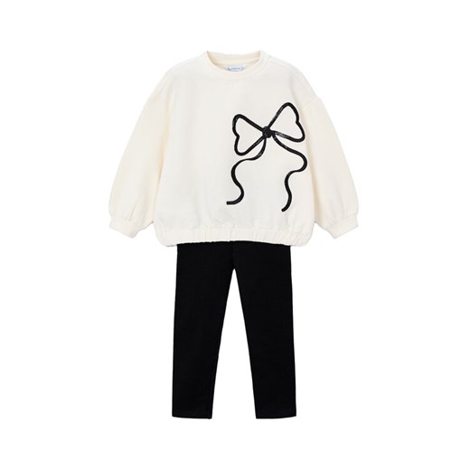 Mayoral Komplet bluza i legginsy 4720 Beżowy Regular Fit ze sklepu MODIVO w kategorii Komplety dziewczęce - zdjęcie 185521656