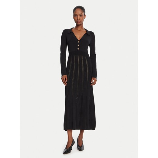 TWINSET Sukienka dzianinowa 252TP3110 Czarny Regular Fit ze sklepu MODIVO w kategorii Sukienki - zdjęcie 185521658
