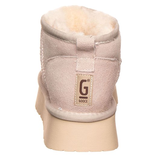 Gooce Skórzane botki zimowe &quot;Mindy&quot; w kolorze białym Gooce 39 wyprzedaż Limango Polska