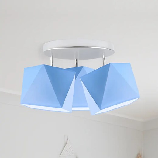 Niebieska lampa sufitowa dla chłopca MINORKA 3 punktowa z regulowanymi abażurami ze sklepu Lysne w kategorii Lampy dziecięce - zdjęcie 185523527