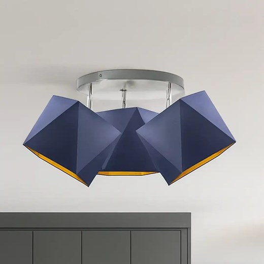 Nowoczesna 3 punktowa lampa sufitowa do kuchni MINORKA GOLD z regulacją ze sklepu Lysne w kategorii Lampy sufitowe - zdjęcie 185523535