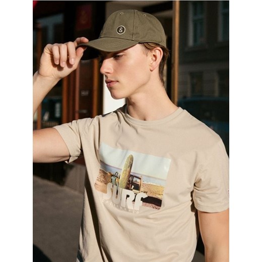 Sinsay - Czapka z daszkiem - zielony ze sklepu Sinsay w kategorii T-shirty męskie - zdjęcie 185524096