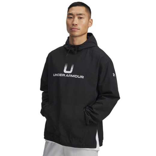 Męska bluza nierozpinana z kapturem Under Armour UA Unstoppable Wvn Hoodie - czarna ze sklepu Sportstylestory.com w kategorii Bluzy męskie - zdjęcie 185524667