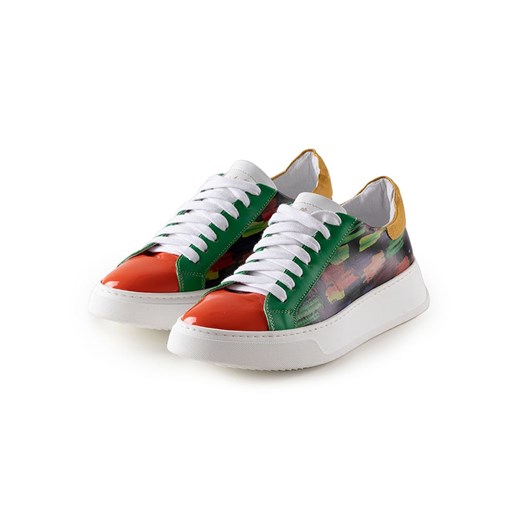 Anna Morellini Skórzane sneakersy &quot;Luista&quot; ze wzorem ze sklepu Limango Polska w kategorii Trampki damskie - zdjęcie 185526106
