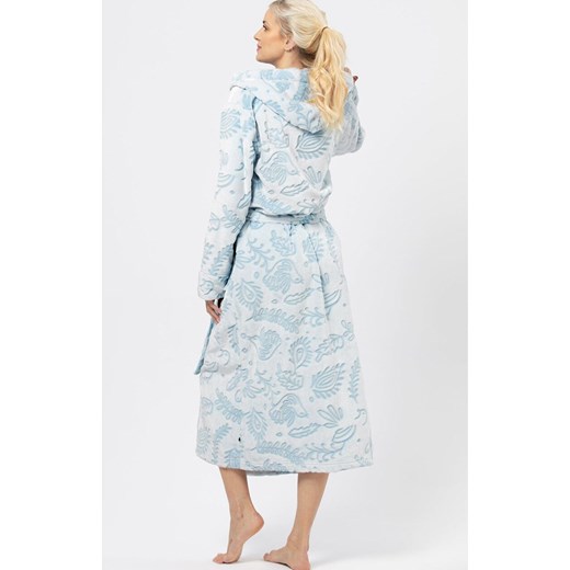 Ciepły szlafrok damski LGL 535, Kolor jasnoniebieski, Rozmiar S/M, Key ze sklepu Intymna w kategorii Szlafroki damskie - zdjęcie 185526255