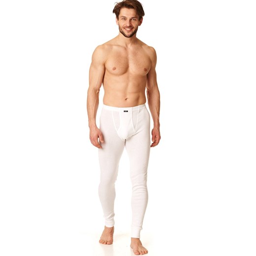 Bawełniane kalesony męskie białe MXL 012, Kolor biały, Rozmiar M, Key ze sklepu Intymna w kategorii Kalesony - zdjęcie 185526285