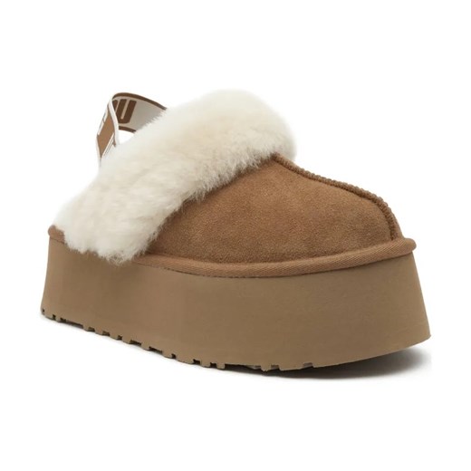 UGG Skórzane obuwie domowe W FUNKETTE ze sklepu Gomez Fashion Store w kategorii Kapcie damskie - zdjęcie 185526318