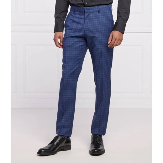 BOSS BLACK Wełniane spodnie H-Genius-MM-222 | Slim Fit ze sklepu Gomez Fashion Store w kategorii Spodnie męskie - zdjęcie 185526847